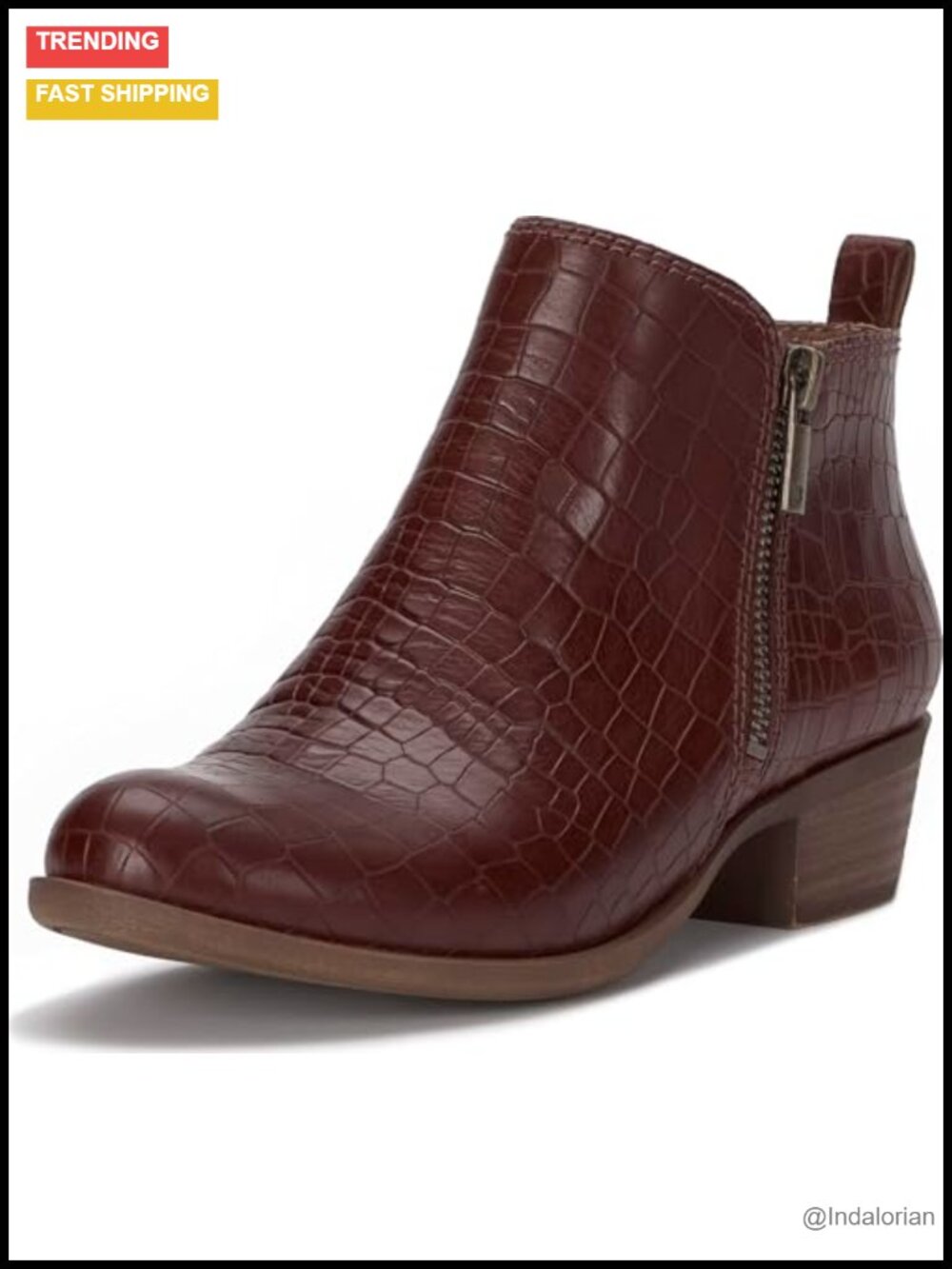 Lucky Brand Basel Ankle Booties Leather Almond Toe